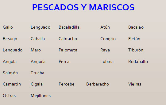 pescados marzo