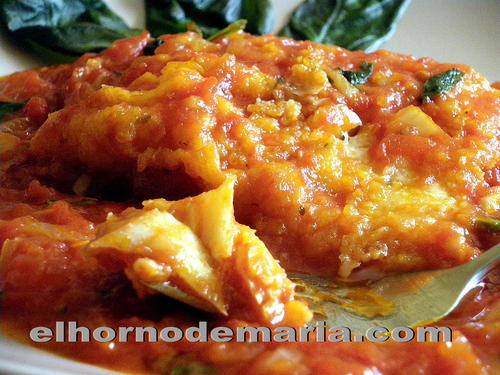 Bacalao con Tomate a la Albahaca
