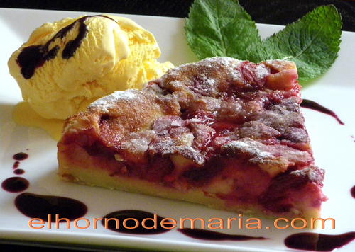 Tarta Flaugnarde (o Flognarde) de Ciruelas